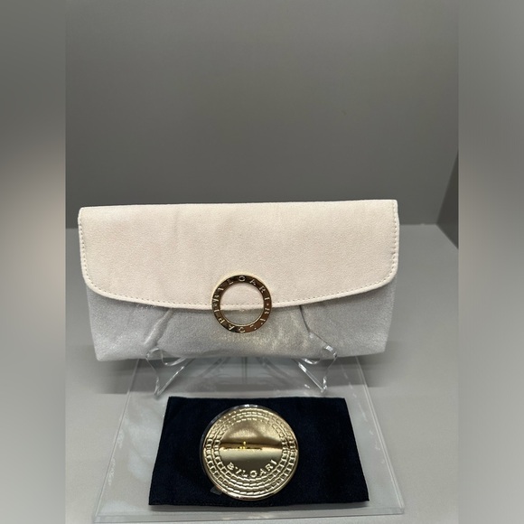 BVLGARI CLUTCH AND BVLGARI MIRROR NWOT SET - Picture 3 of 6